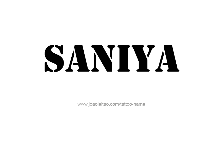 Tattoo Design Name Saniya  