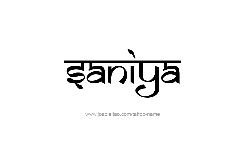 Tattoo Design Name Saniya  