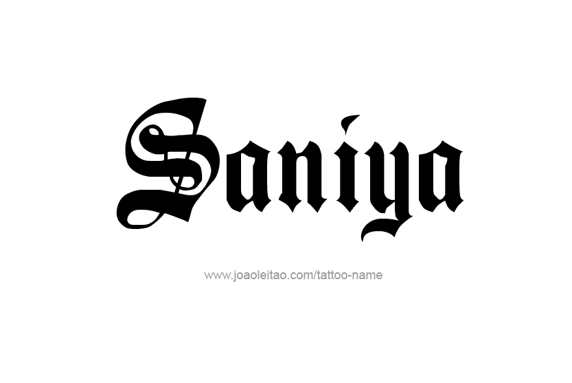 Tattoo Design Name Saniya  