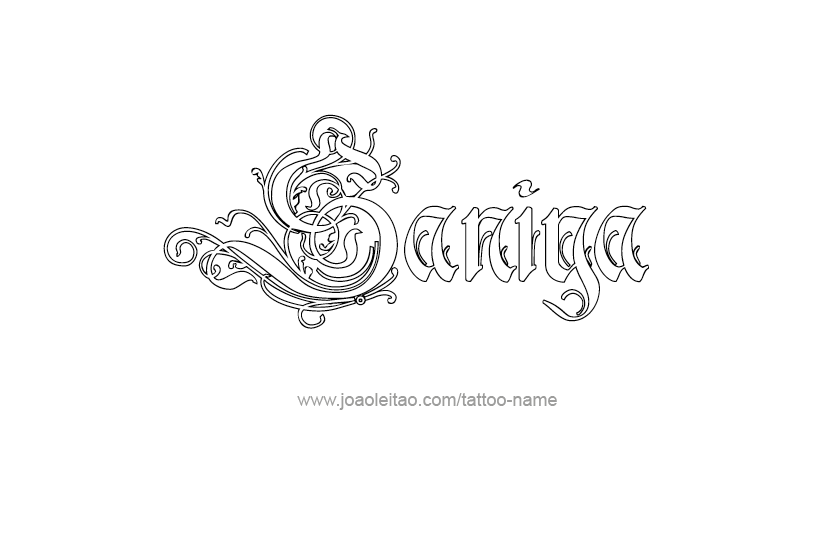 Tattoo Design Name Saniya  