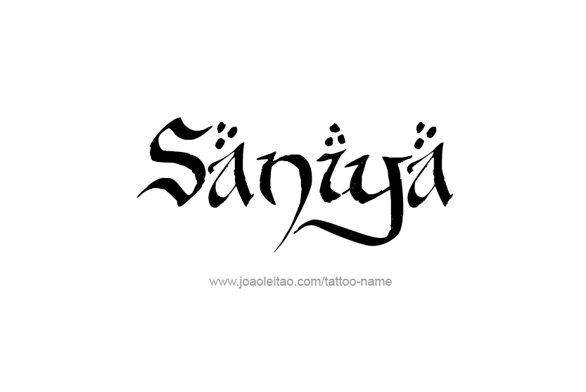 Tattoo Design Name Saniya  