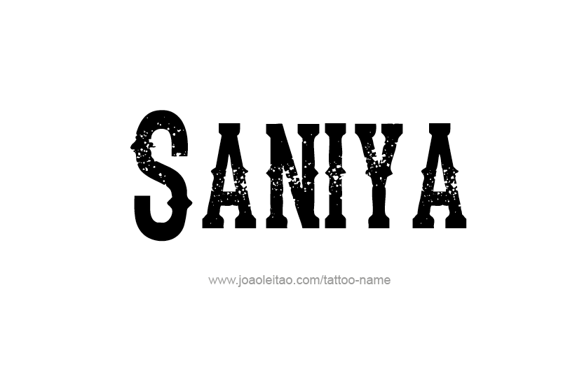 Saniya Name Tattoo Designs