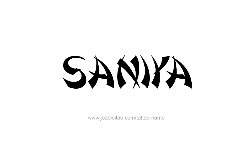 Tattoo Design Name Saniya