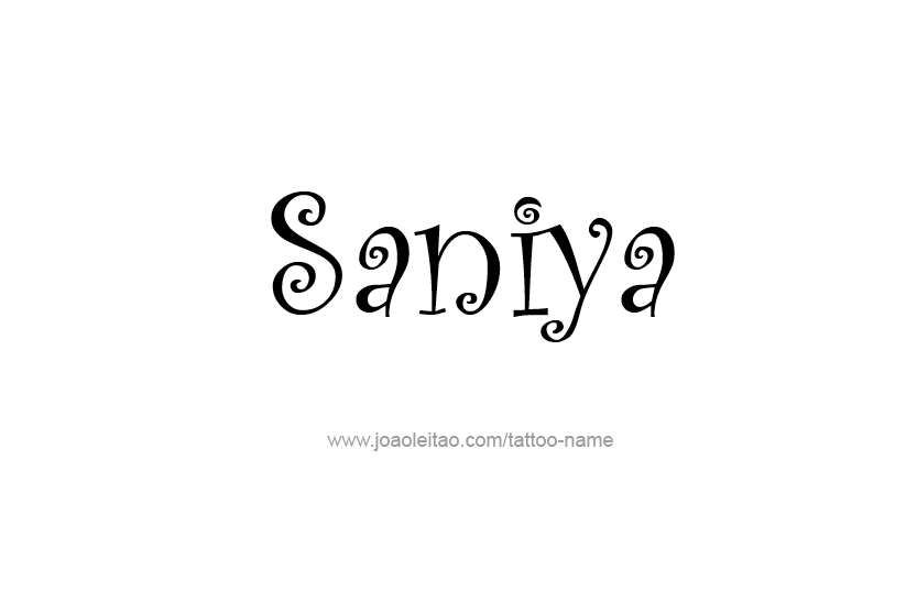 Tattoo Design Name Saniya  