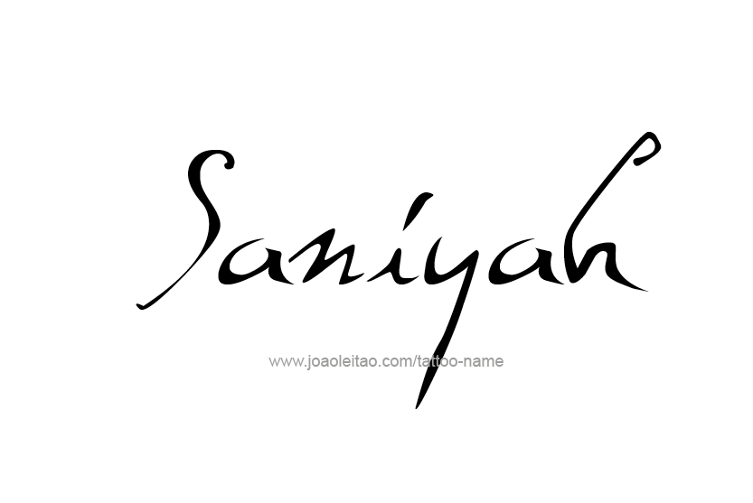 Tattoo Design Name Saniyah  