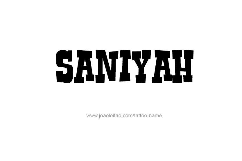 Tattoo Design Name Saniyah  