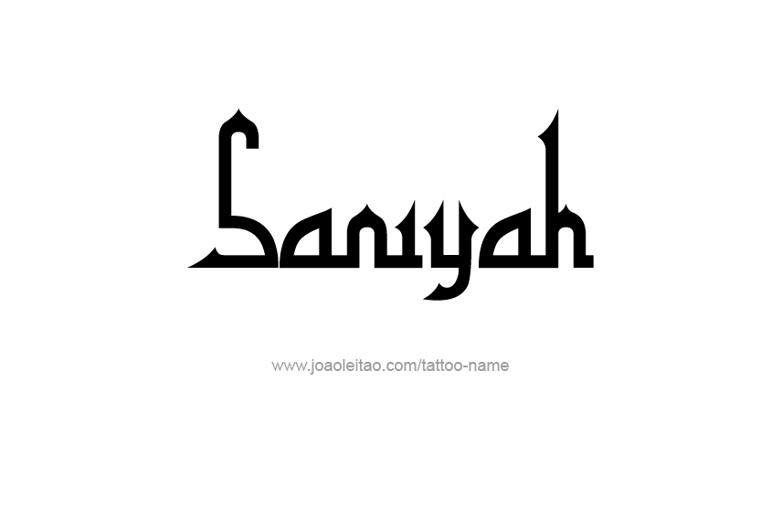 Tattoo Design Name Saniyah  