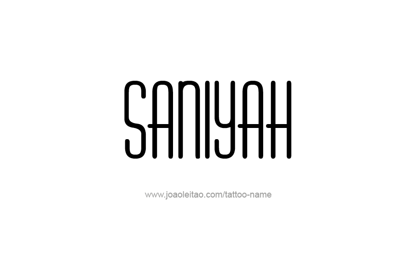 Tattoo Design Name Saniyah  