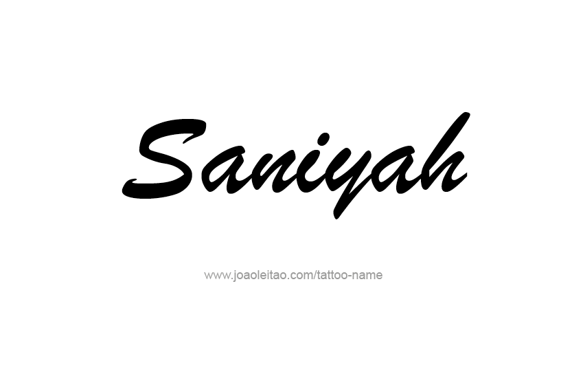 Tattoo Design Name Saniyah  