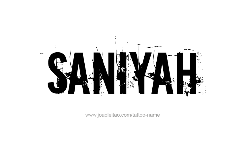 Tattoo Design Name Saniyah  