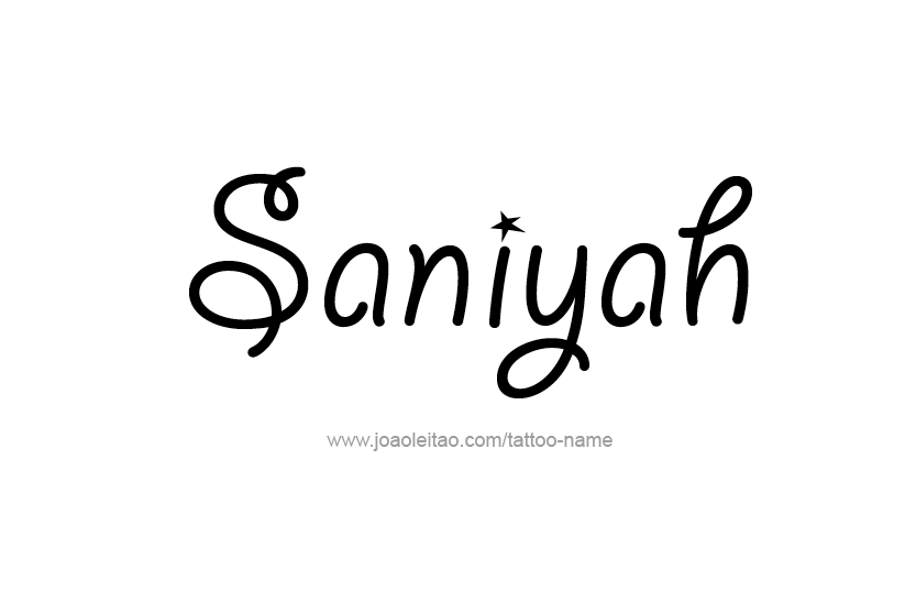 Tattoo Design Name Saniyah  