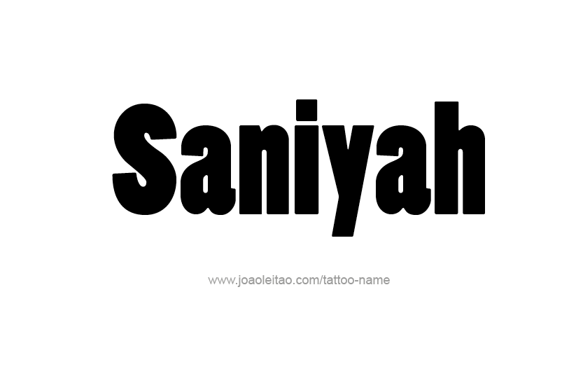 Tattoo Design Name Saniyah  