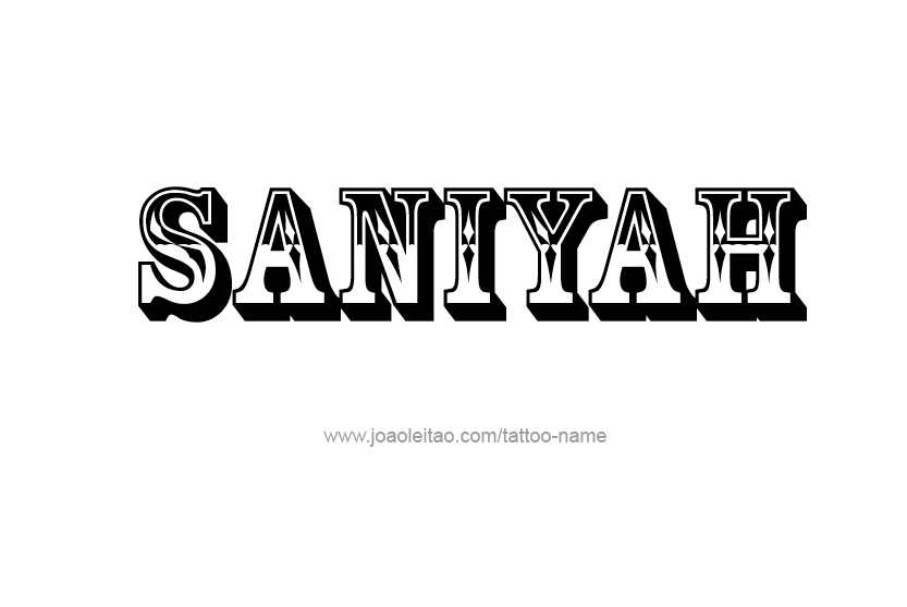 Tattoo Design Name Saniyah  