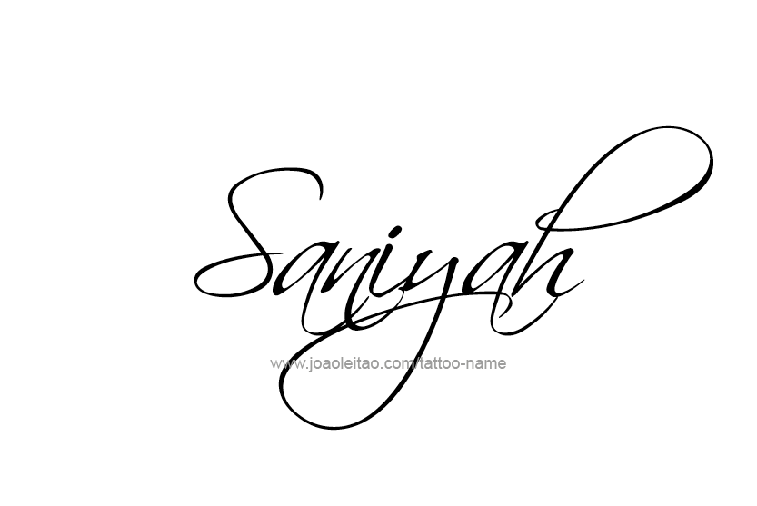 Tattoo Design Name Saniyah  