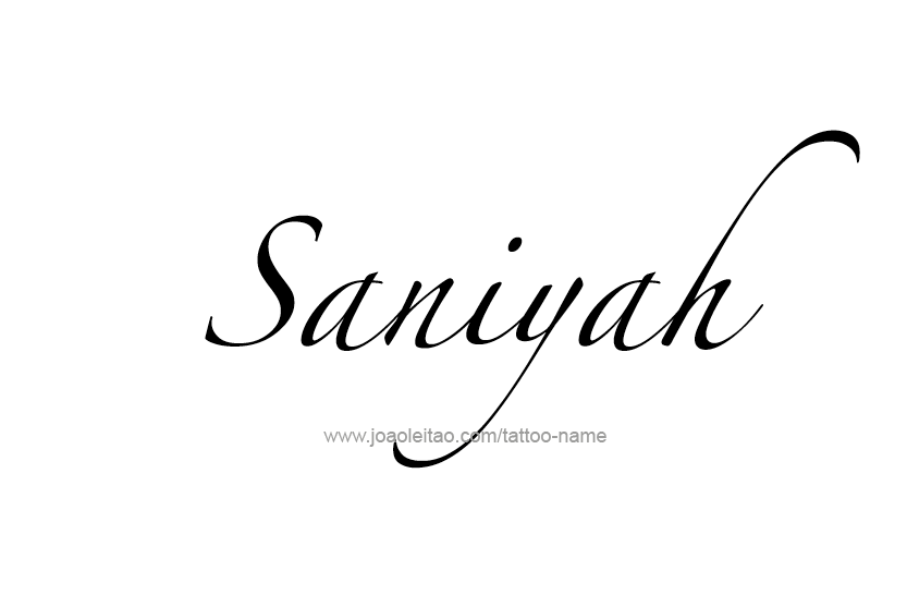 Tattoo Design Name Saniyah  