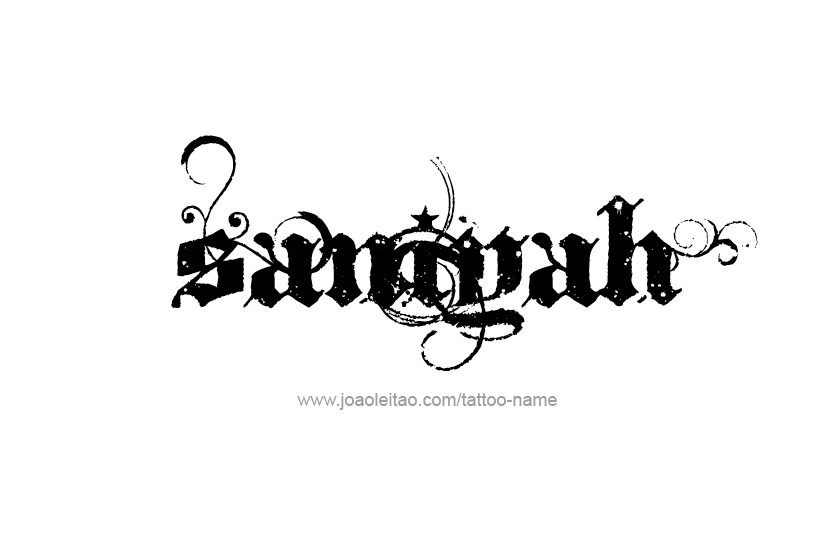 Tattoo Design Name Saniyah  