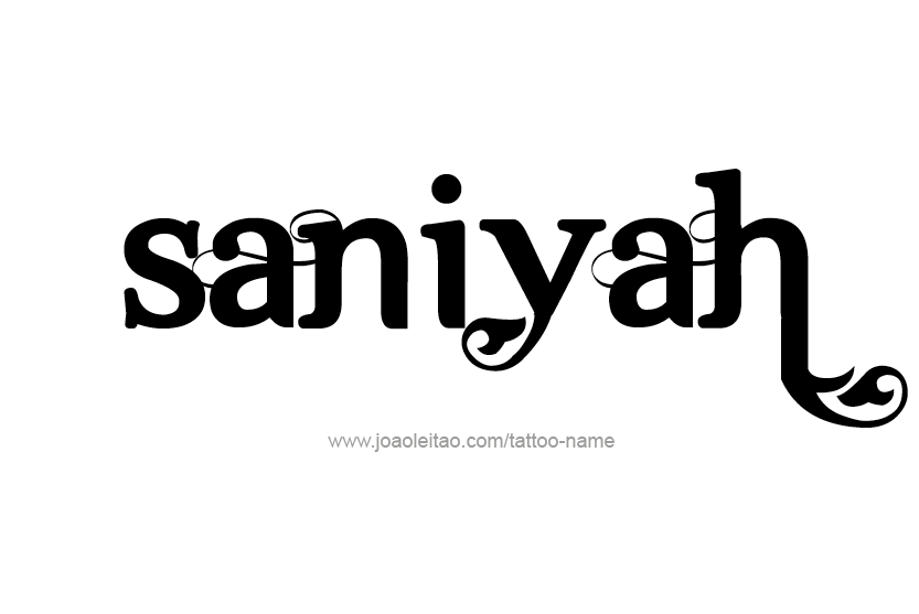 Tattoo Design Name Saniyah  