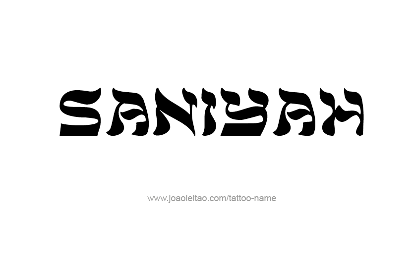 Tattoo Design Name Saniyah  