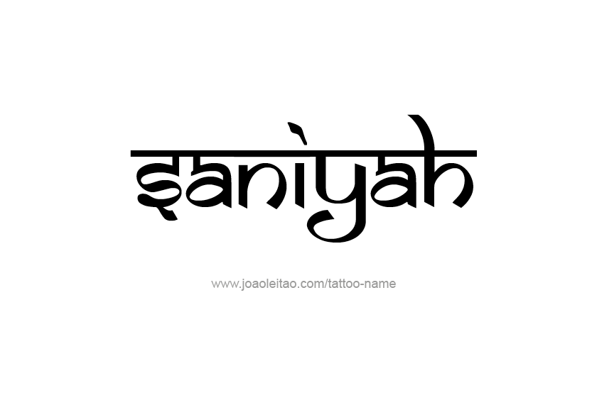 Tattoo Design Name Saniyah  