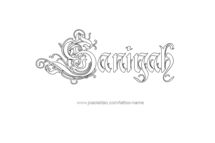 Tattoo Design Name Saniyah  