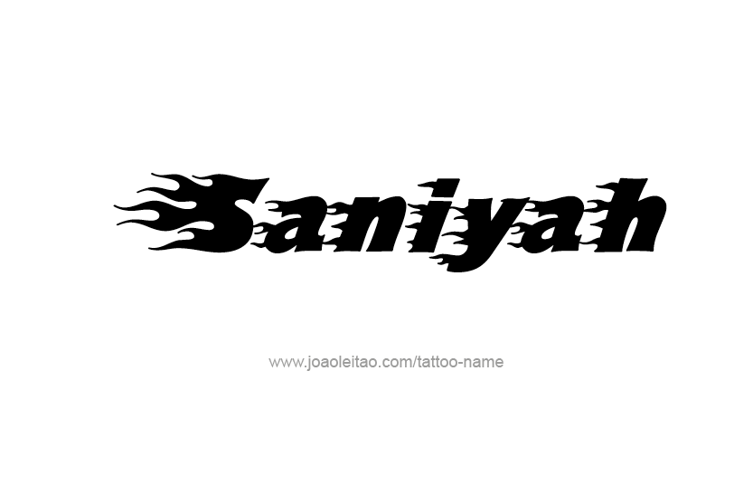 Tattoo Design Name Saniyah  