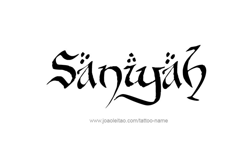 Tattoo Design Name Saniyah  