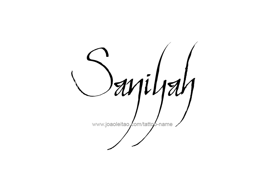 Tattoo Design Name Saniyah  