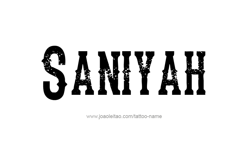 Tattoo Design Name Saniyah  