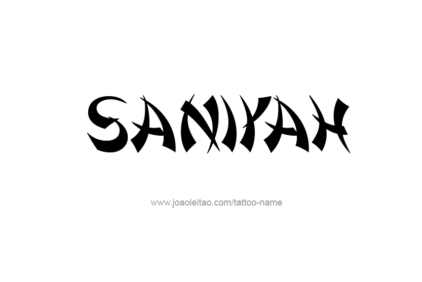 Tattoo Design Name Saniyah