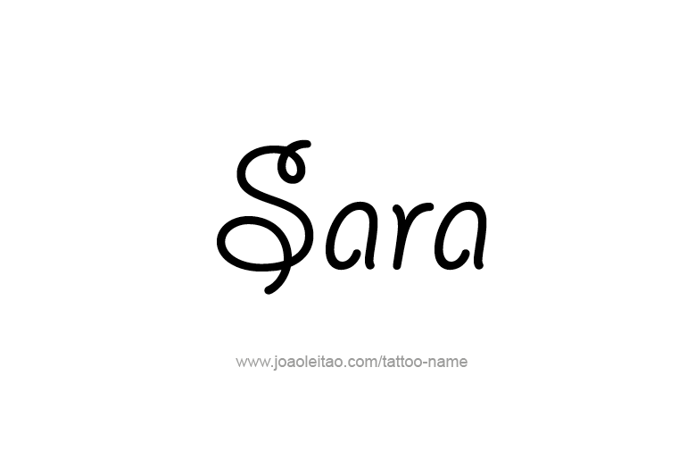 Sara Name Tattoo Designs