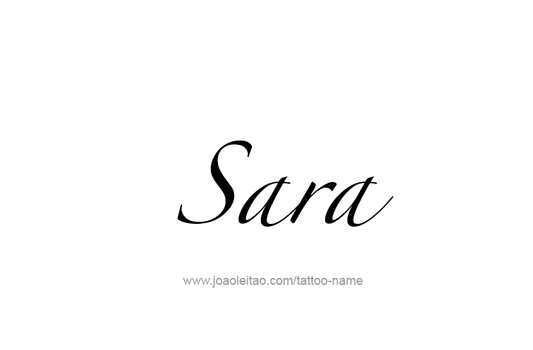 Sara Name Tattoo Designs