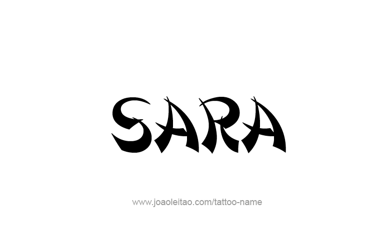 Tattoo Design Name Sara