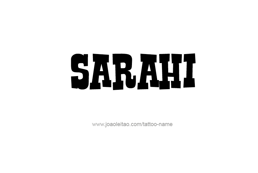 Tattoo Design Name Sarahi  