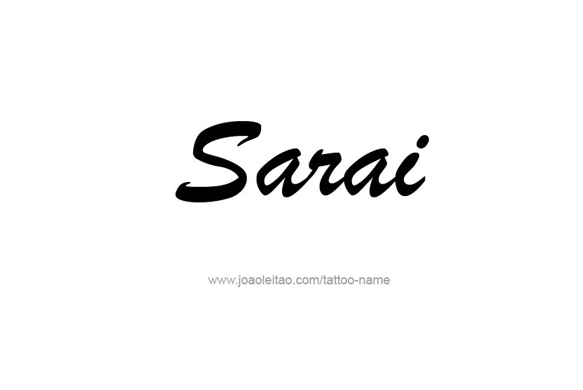 Tattoo Design Name Sarai  