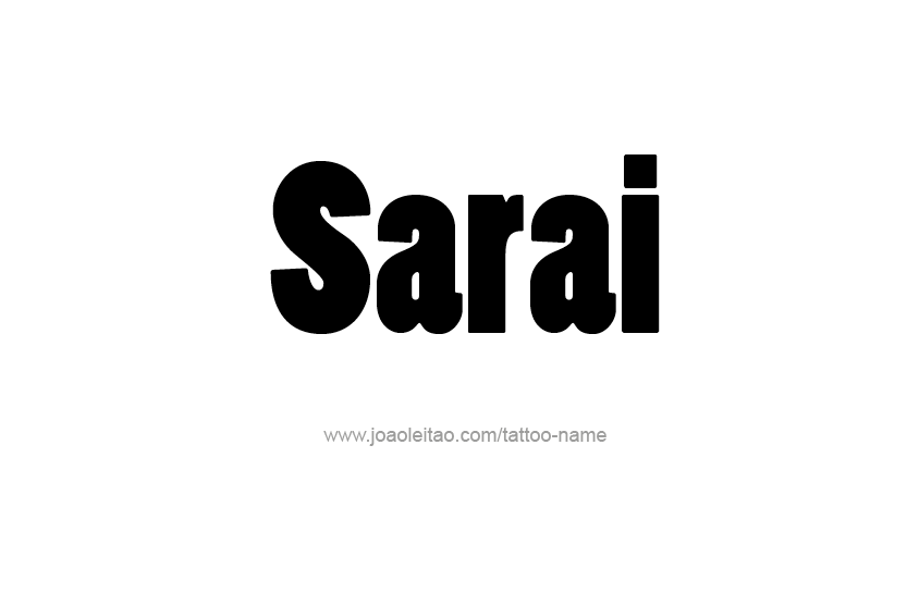 Tattoo Design Name Sarai  