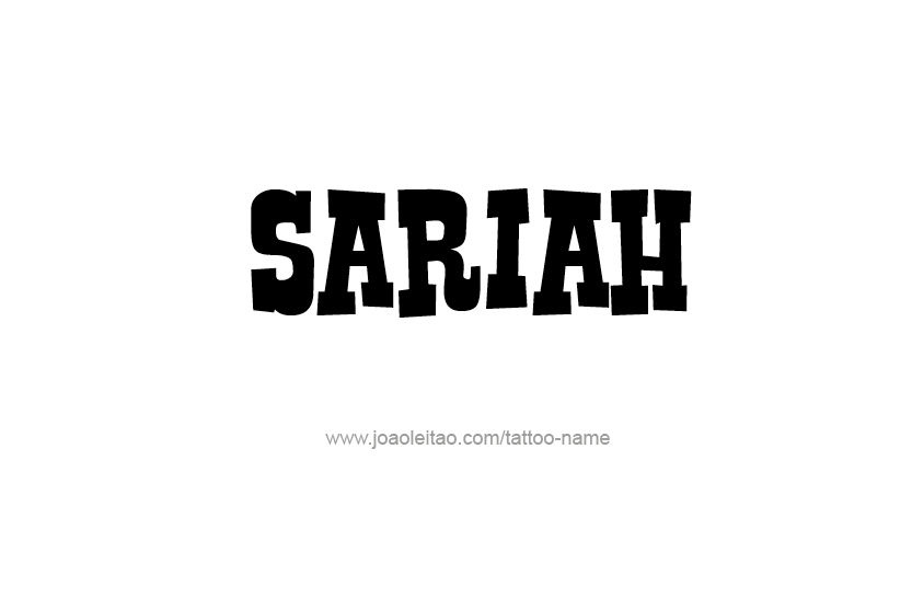 Tattoo Design Name Sariah  