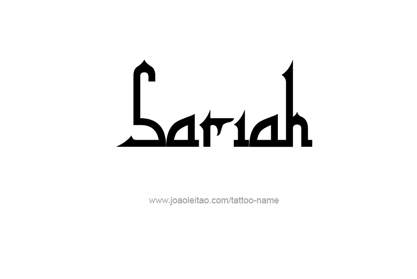 Tattoo Design Name Sariah  