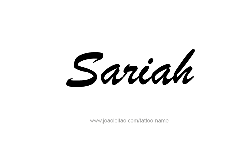 Tattoo Design Name Sariah  