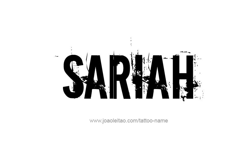 Tattoo Design Name Sariah  