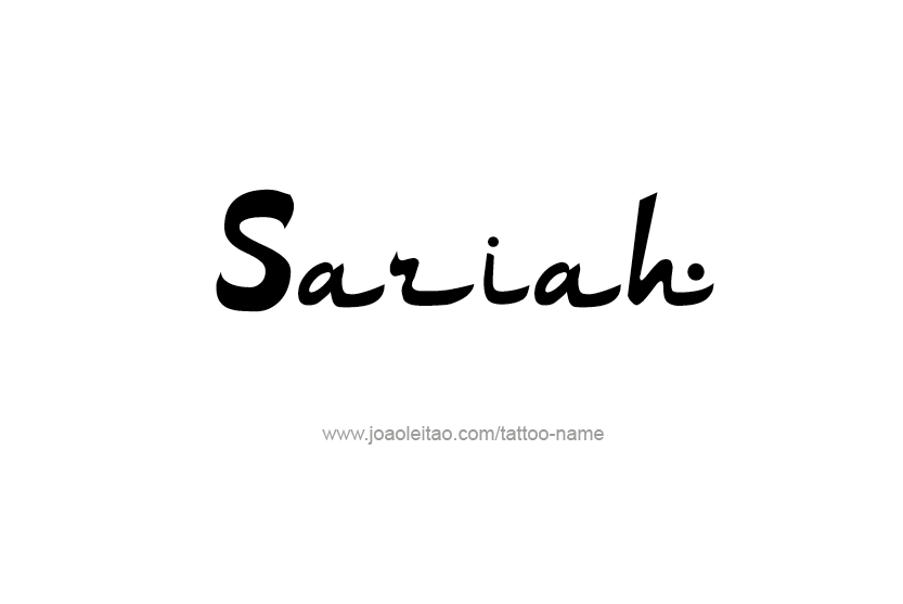 Tattoo Design Name Sariah  