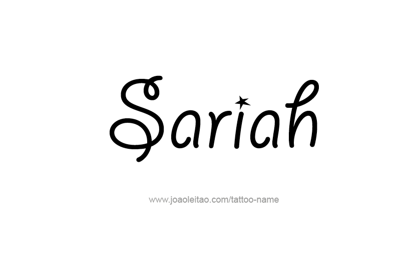 Tattoo Design Name Sariah  