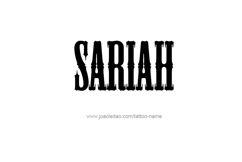 Tattoo Design Name Sariah  