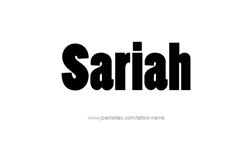 Tattoo Design Name Sariah  