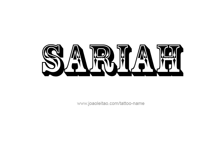 Tattoo Design Name Sariah  