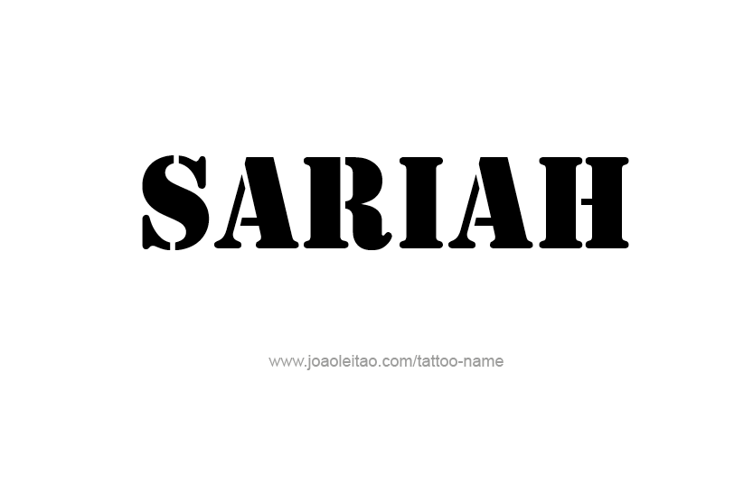 Tattoo Design Name Sariah  