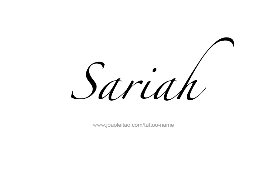 Tattoo Design Name Sariah  