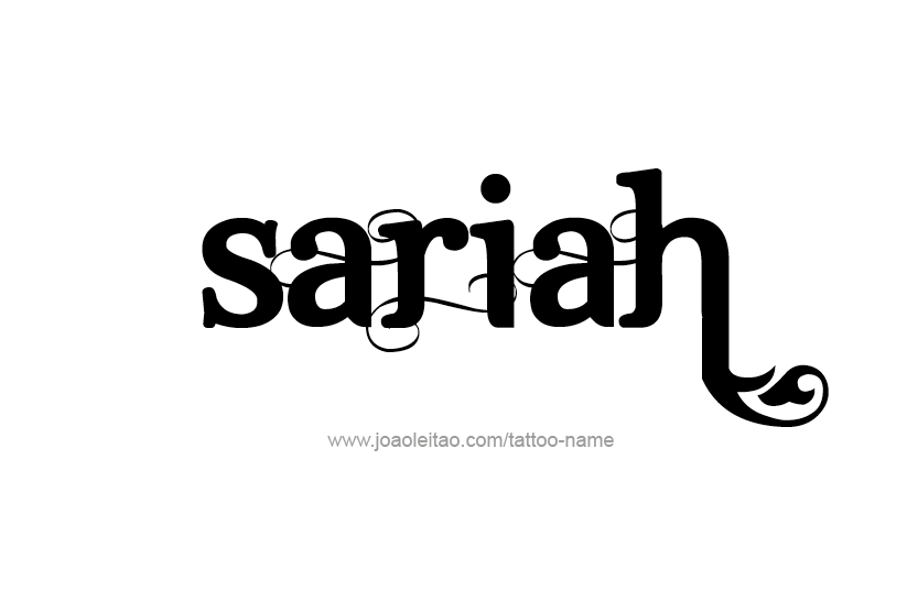 Tattoo Design Name Sariah  