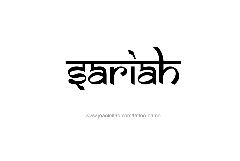 Tattoo Design Name Sariah  