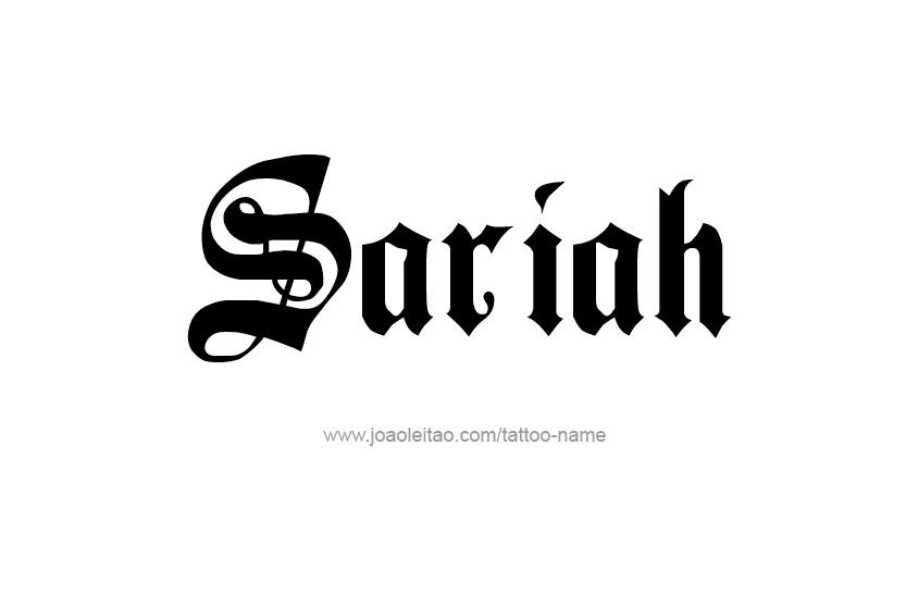 Tattoo Design Name Sariah  