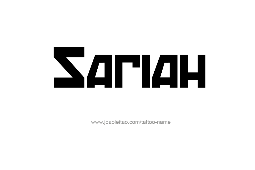 Tattoo Design Name Sariah  